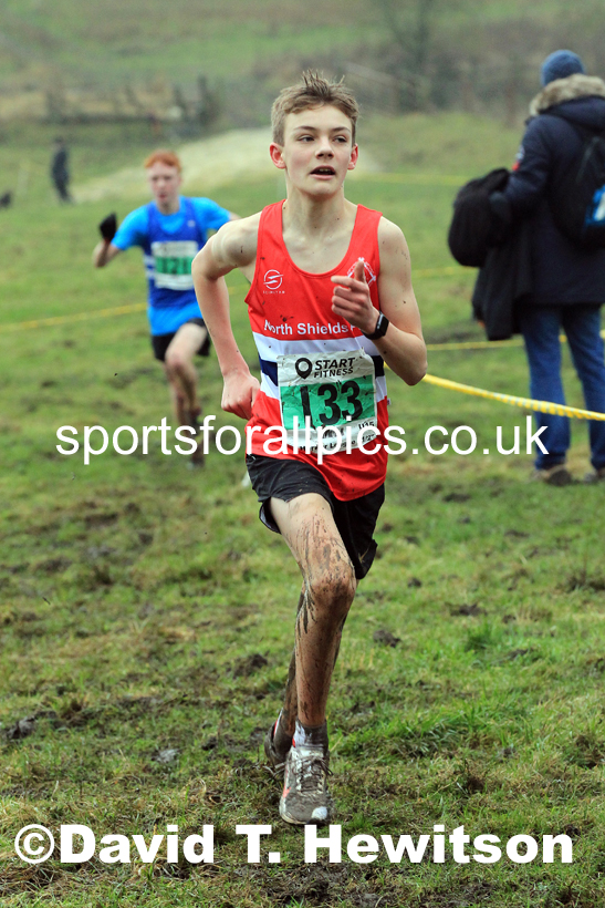 Boys under-15s 2022 North Eastern Harrier League, Thornley Farm, Peterlee, County Durham. Photo: David T. Hewitson/Sports for All Pics